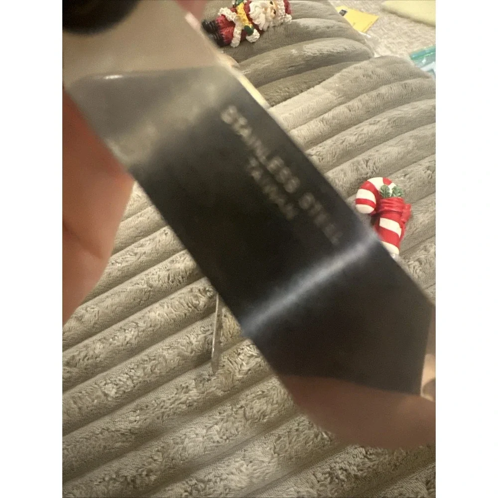 Vintage 1994‎ Christmas Holiday Cheese Butter Spreaders Stainless Steel Knives